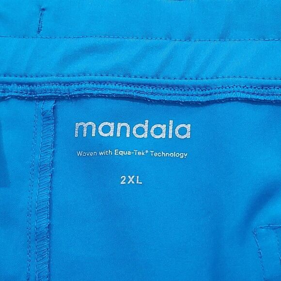 Mandala Scrub‎ Women's Cargo Pants 9 Pocket Equa-Tek Blue Size 2XL EUC - Picture 5 of 8